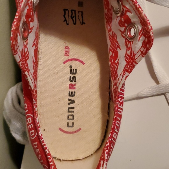 Vintage Converse Product Red low tops. Women's 8 Men's 6 - Picture 9 of 9